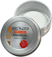 Golddachs Rasierseife Sandelholz in Aluminium-Dose, gebürstet