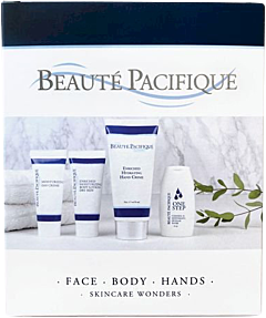 Beauté Pacifique Skincare Wonders Set = hydrating Hand Creme 50 ml + Moisturizing Creme 20 ml + One Step 20 ml + Moisturizing Body Lotion 20 ml