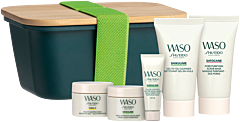 Shiseido Waso Essentials XMas Edition = Get To Oil Cleanser 30 ml + MH Moisturizer 15 g + O-F Moisturizer 5 ml + BS Mask 15 ml + PP Scrub Mask 30 ml + B Box