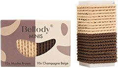 Bellody Mini Haargummis Braun/Beige