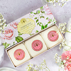 The English Soap Company Summer Rose Box 3er