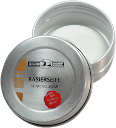 Golddachs Rasierseife Aloe Vera in Aluminium-Dose, gebürstet