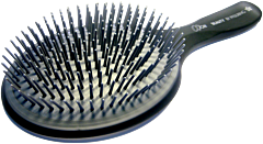 Golddachs Alpha-Ion Haarbürste groß, oval, ionisierende Nylonstifte