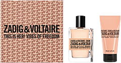 Zadig & Voltaire This is Her! Vibes of Freedom Set = EdP Nat. Spray 50 ml + Body Lotion 50 ml