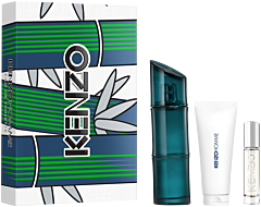 Kenzo Homme Set = Homme EdT Nat. Spray Intense 110 ml + Homme EdT Travel Spray Intense 10 ml + Shower Gel 75 ml