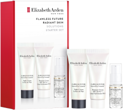 Elizabeth Arden Ceramide Flawless Future Radiant Skin Solutions Set = Night Cream 15 ml + Moisture Cream 15 ml + Caplet Serum 13 ml