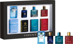 Versace Miniaturen Set = Dylan Blue 5 ml + Eau Fraiche 5 ml + Eros 5 ml + Eros Flame 5 ml