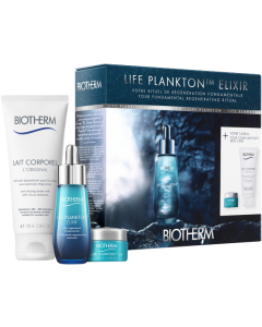 Biotherm Life Plankton Geschenkset = Elixir 30 ml + Eye 5 ml + Lait Corporel 100 ml