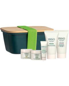 Shiseido Waso Essentials XMas Edition = Get To Oil Cleanser 30 ml + MH Moisturizer 15 g + O-F Moisturizer 5 ml + BS Mask 15 ml + PP Scrub Mask 30 ml + B Box