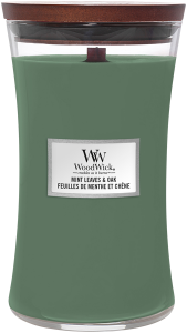 Woodwick Large Hourglass Mint Leaves & Oak
