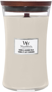 Woodwick Large Hourglass Tonka & Almond Milk
