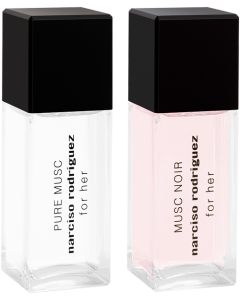 Narciso Rodriguez For Her Set = For Her Musc Noir E.d.P. Nat. Spray 20 ml + For Her Pure Musc E.d.P. Nat. Spray 20 ml