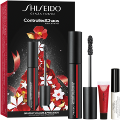 Shiseido Make-Up Holiday Set = Controlled Chaos Mascaraink 11,5 ml + Full Lash Serum 2 ml + Shimmer Gel Gloss 2 ml