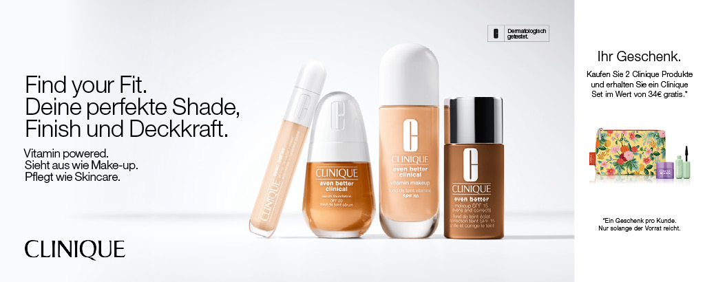 Clinique steht seit 56 Jahren für dermatologisch getestete, effektive Skincare- und Make-up-Produkte – auch für sensible Haut. Einfach, sicher und wirksam.