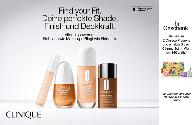 Clinique steht seit 56 Jahren für dermatologisch getestete, effektive Skincare- und Make-up-Produkte – auch für sensible Haut. Einfach, sicher und wirksam.