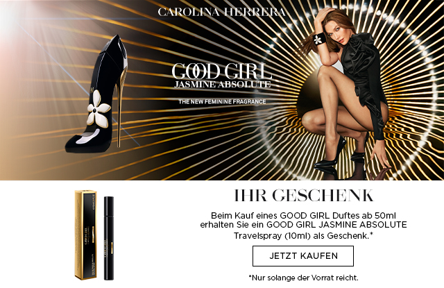 GOOD GIRL JASMINE ABSOLUTE ist die intensive Neuinterpretation des ikonischen GOOD GIRL von Carolina Herrera. Das Eau de Parfum feiert hyperfeminine Power und verkörpert die moderne Femme Fatale.