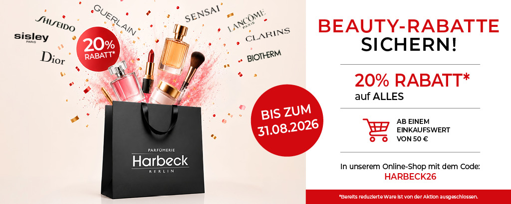 20% Rabatt auf alles in unserem Onlineshop außer SALE
