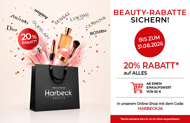 20% Rabatt auf alles in unserem Onlineshop außer SALE